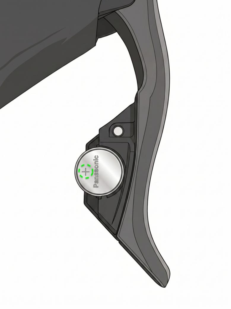 Battery polarity indicator detail